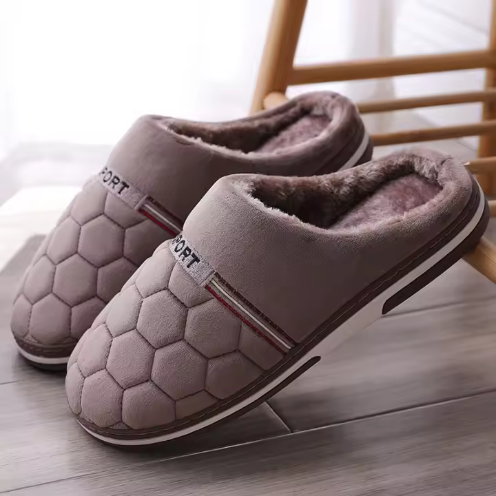 Zapatillas De Algodón Cálidas Para Hombre, Zapatos Informales De Gran Tamaño Para El Hogar, Dormitorio, Interiores, Otoño E Invierno, 47, 48, 49, 50 - 1