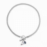 UNOde50 Pulsera de cristales de color azul perla con cierre de gancho de cristal, joya de la suerte - details 2