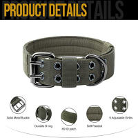 Collar Táctico K9 para Mascotas con Hebilla Doble Ajustable para Perros de Entrenamiento de Alemania Accesorios para Grandes y Medianos Perros Marca COOYOMOO - details 1