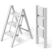 Escalera Plegable de Aluminio Ligera, Antideslizante, Portátil para Hogar y Oficina - details 0