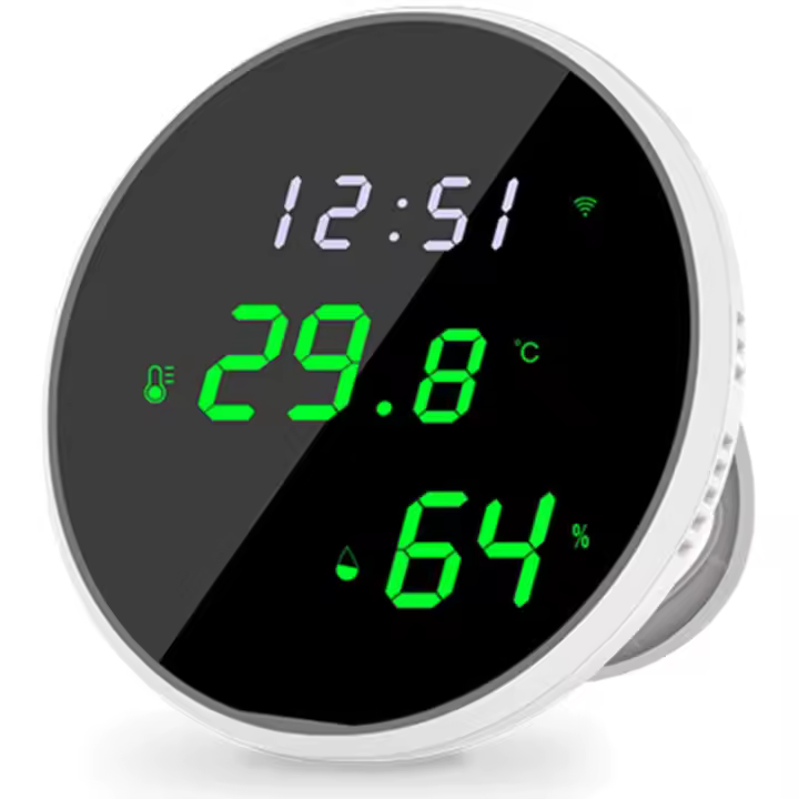 Termómetro WiFi para habitación, higrómetro interior, Monitor inteligente de temperatura y humedad con pantalla LED retroiluminada - 1