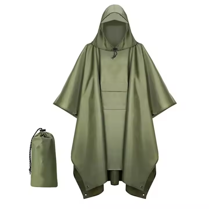 (Best） 3 in 1 Raincoat Poncho Multifunctional Raincoat Durable Hiking and Fishing Poncho Lightweight and Waterproof - 1