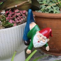 Mini estatua colgante de Gnomo divertida, colgante de pantalones de enano de dibujos animados de resina, escultura en miniatura de enano realista, decoración de maceta - details 12