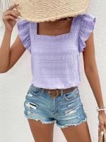Top de Manga sin Volantes para Mujer Moderno 2024 Blusa de Estilo Simple y Chic para Altas - details 4