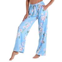 Pantalones casuales, bolsillos estampados, bandas elásticas, ropa de hogar recta y holgada para mujer - details 13