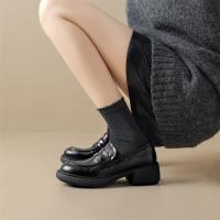 Mocasines de Plataforma de Estilo Británico Zapatos Perezosos para Mujer de Un Pedal - details 18