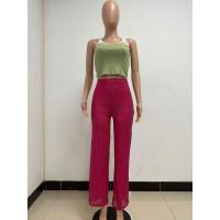 Moda femenina New -End Color sólido Pierna ancha con lentejuelas drapeadas Pantalones casuales para mujer - details 88