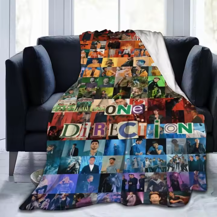 Manta ligera de franela Ultra suave para sofá, cama, uso en todas las estaciones, One Music Direction - 1