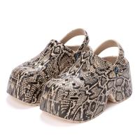 Nuevo modelo 2025 Leopardo Zuecos de Suela Gruesa para Mujer Punta Cerrada Sandalias de Plataforma Gruesa Mujer Verano 2023 Súper Tacón de Cuña Alta Pantuflas Mujer - details 14