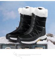 Botas de nieve cálidas de terciopelo para mujer, Botines altos, cómodos, zapatos de senderismo de fondo grueso, Invierno - details 6