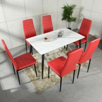 Sillas de Comedor Juego de 4 Sillas de Metal para Cocina, Silla de Mesa Comoda Silla con Asiento Tapizado, Negro - details 82