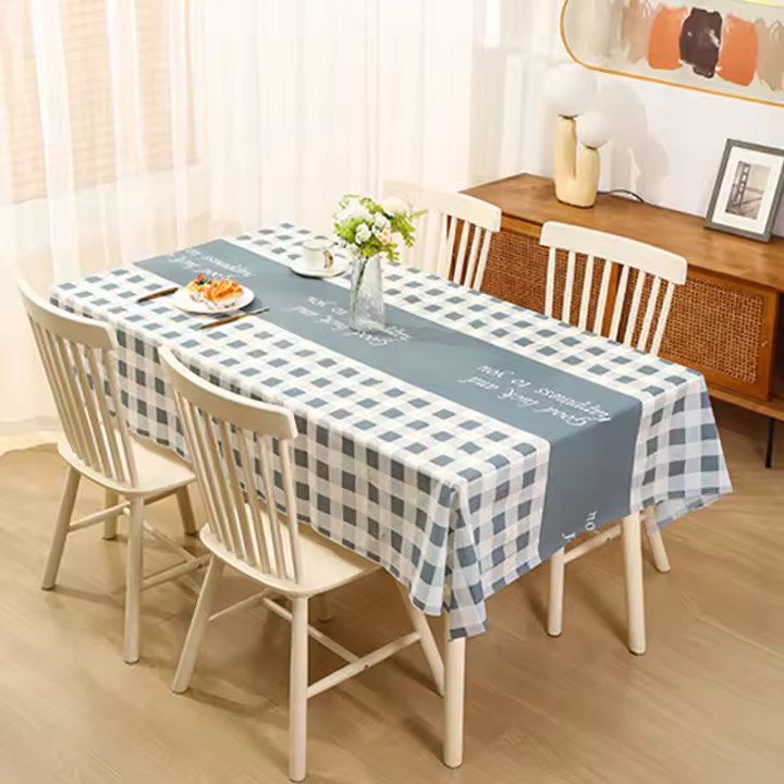 Mantel de planchado a cuadros de PVC, impermeable y a prueba de aceite, no lavable, tapete para mesa de centro, mantel para dormitorio - 1