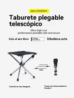 Silla plegable camping Portátil inoxidable Pesca al aire libre acero camping - details 0