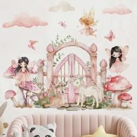Pegatina de Casa de Hongos de Elf Princess Decoración de Pared para Habitación de Niños - details 0