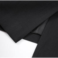 Minivestido Blazer negro a la moda para mujer, vestido elegante de cintura alta con cuello de pico y manga larga con una hilera de botones, Vestidos de viaje para mujer 2024 - details 5