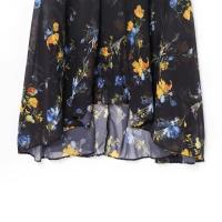 Vestido con estampado para mujer, Falda larga con cuello en V y manga larga, ideal para verano, 2024 - details 3