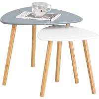 Mesitas de café Mesa de Centro Mesa Auxiliar 55 x 55 x 45cm Gris FBT74-HG ES - details 0