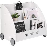 4 Ruedas y 3 Estantes Pequeños Librero Infantil para Habitación Organizador Multiusos Estante Mini Libreria Gris Maram - details 7