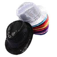 Sombrero De Jazz Británico Para Hombres Y Mujeres Sombrero De Bucket Con Lentejuelas Para Escenario Performance Navidad Fiesta Padres E Hijos Halloween - details 3