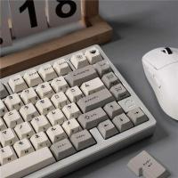 Retro Japanese Katakancaps Gray White 144 Keys Cherry Profile Keycaps Side Engraved PBT Sublimation For nical Keyboard - details 5