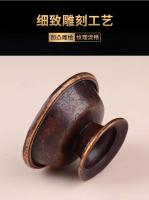 Xizang patrón auspicioso Dharma cobre puro tibetano antiguo taza decoraciones hechas a mano en Nepal - details 3