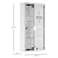 botiquín botiquín de primeros auxilios con cerradura acero inoxidable 30 x 12 x 60 cm - details 3