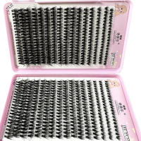 640Pcs Extensiones De Pestañas Falsas 8D Gruesas Y Sueltas De D Curl Puntas Afiladas Tamaño 8-16mm Conjunto De Clusters Individuales Para Maquillaje Profesional - details 5