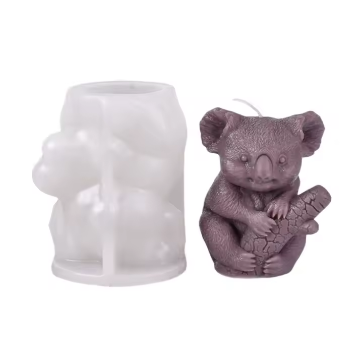 Vela aromática de silicona con forma de Koala, molde cilíndrico para velas, piña, ardilla, molde de vela hecho a mano, Molde de resina 3D para decoración del hogar - 1