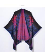 Otoño e invierno retro grueso cálido chal capa moda flor hendidura jacquard bufanda - details 3
