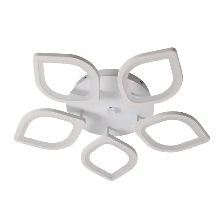 Lámpara de techo ojo de caballo acrílico Goeco blanco 5 focos 60W luz blanca 220V - 1