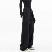 Pantalones Largos y Anchos de Moda Minimalista para Mujer Vestido Irregular de Negocios Casual - details 5