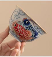Longyu Nafu Man Cai Ru Kiln Juego de kung fu de cerámica china de alta gama para el hogar Taza de degustación de té - details 3