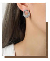 Lujo Chapado en Gold CZ Pendientes de Ao Pierce Zirconia Cuff Pendientes Fashion Party Wedding Jewellery - details 3