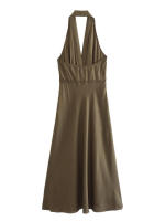 Camisola SS elegante de cintura alta para mujer con diseño sin mangas, cuello en V, lazos laterales y - details 4