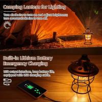 Linterna de Camping Retro para exteriores, lámpara colgante Vintage para jardín, Patio, decoración de fiesta de Navidad, tienda de carga USB, luz nocturna - details 5