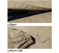 Primavera hombres ts Casual hombre Slim Fit Stand Collar hombres de negocios impermeable rompevientos chaquetas de Camping ropa - details 6
