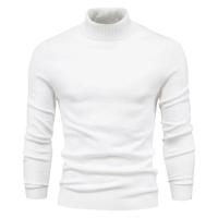 Jersey informal de cuello alto para hombre, suéter de punto, Color sólido - details 23