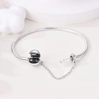 Pulsera de plata de ley 925 con forma de corazón y mariposa para mujer, brazalete de cadena de seguridad, compatible con abalorios originales, joyería - details 11