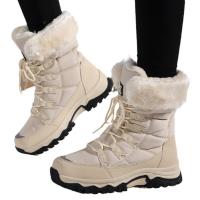 Botas de nieve cálidas para mujer, botines cortos de felpa gruesa para exteriores, Otoño e Invierno - details 0