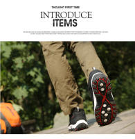 Zapatos de senderismo para hombre, zapatillas de deporte resistentes al deslizamiento, botas de montaña con cordones, talla grande 39-48 - details 8