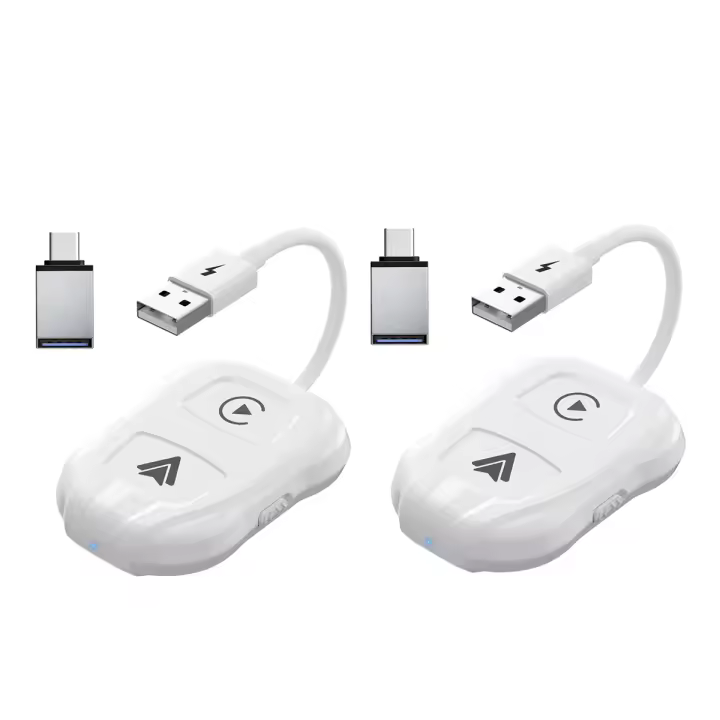 CarPlay inalámbrico 2 en 1 para Apple y Android, 2 piezas, Dongle para Apple Carplay con cable y Android - 1