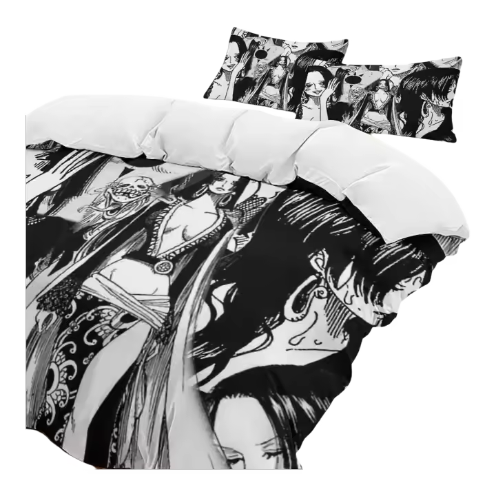 Juego de Ropa de Cama Ligera de Hancock Boa Funda de Edredón de Dibujos Animados, 2 Fundas de Almohadas, 1 Edredón Conjunto de Cama Cómodo - 1