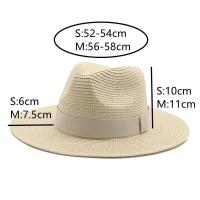 Para Mujer Sombreros De Sol cinta banda hombres paja verano Formal Fiesta al aire libre Picnic sombrero De cubo Sombreros De Mujer - details 2