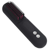 Peine alisador de cabello, cepillo alisador de pelo portátil inalámbrico, pantalla LED, recargable, antiescaldaduras para el hogar - details 6