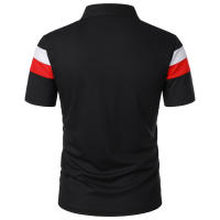 Pecho de manga para hombre con tres rayas a juego a la moda y manga corta con solapa para hombre - details 5