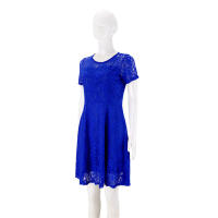 Vestido de encaje de manga corta con cuello redondo, moda de estilo veraniego - details 0