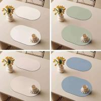 Mantel de Mesa de Cuero de Color Sólido Resistente al Calor, Impermeable, Antideslizante - details 6