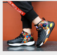 Zapatillas de baloncesto de cuero impermeables para niños, zapatos de tenis para niños, zapatillas para correr al aire libre, zapatos deportivos escolares antideslizantes, moda - details 12