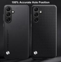 Funda de lujo de cuero PU para Samsung Galaxy M55 S Cubierta trasera de silicona protectora - details 2