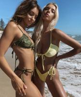 2020 traje de baño para mujer, bikini con tirantes, traje de baño liso de doble cara, bikini sexy, fiesta en la piscina, esencial, nuevo - details 0